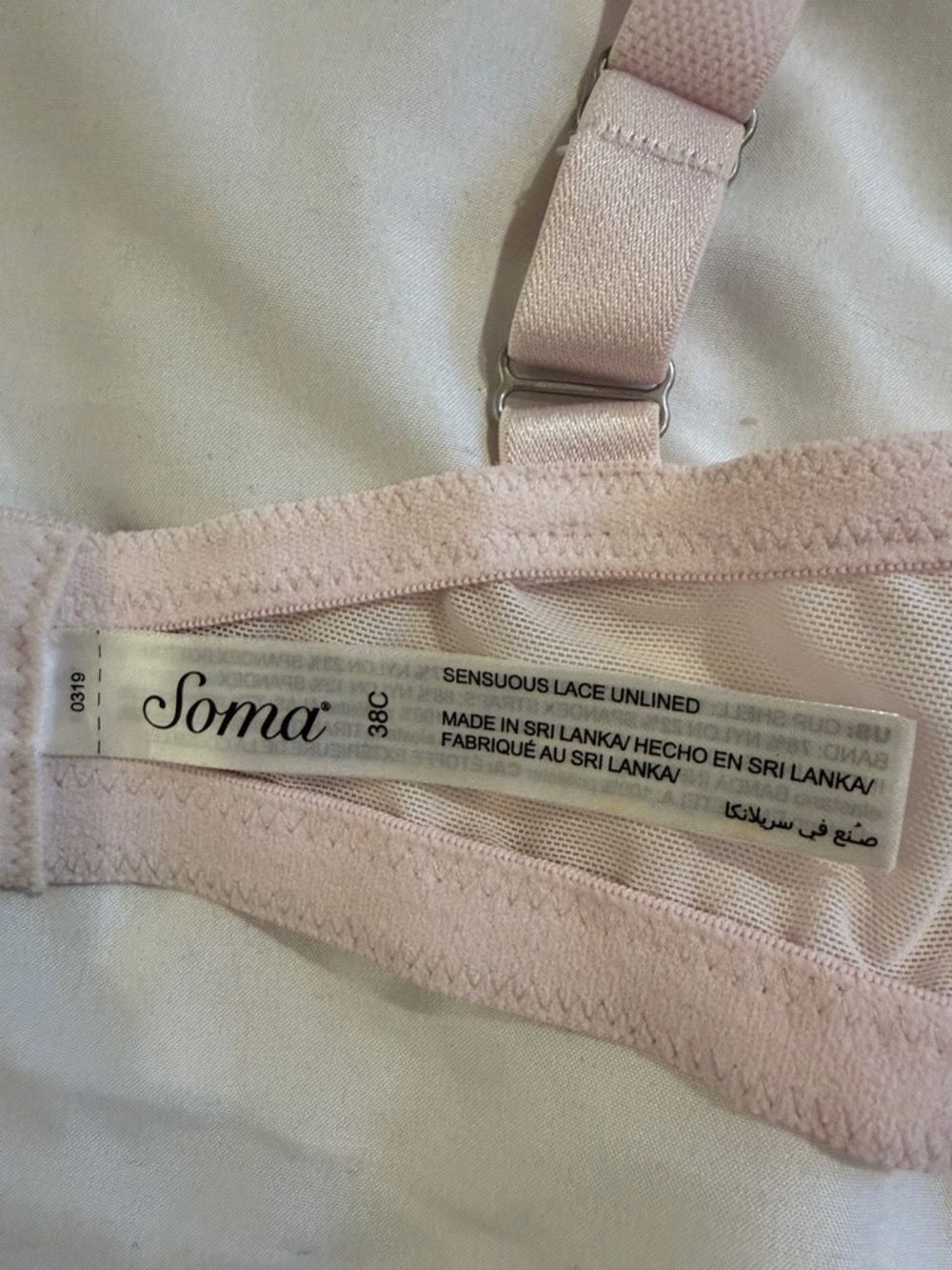 Soma Embroidered Sheer Underwire Bra in Blush and Mauve Tones - Picture 2 of 3